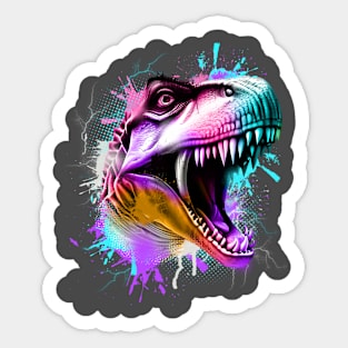 Tri-Rex Watercolor Sticker